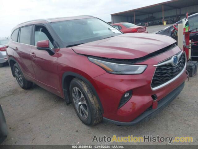 TOYOTA HIGHLANDER HYBRID XLE, 5TDKBRCH2PS564331