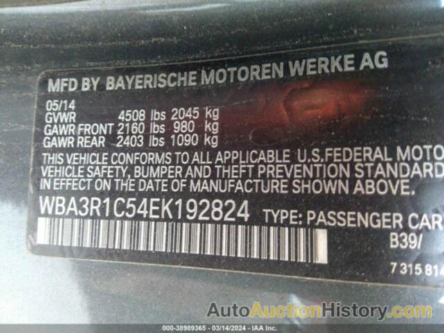 BMW 435I, WBA3R1C54EK192824