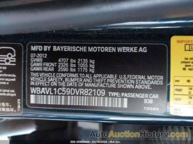 BMW X1 XDRIVE28I, WBAVL1C59DVR82109