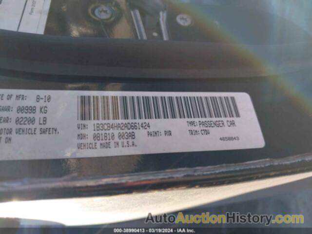 DODGE CALIBER SXT, 1B3CB4HA2AD661424