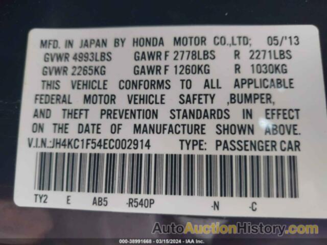 ACURA RLX, JH4KC1F54EC002914