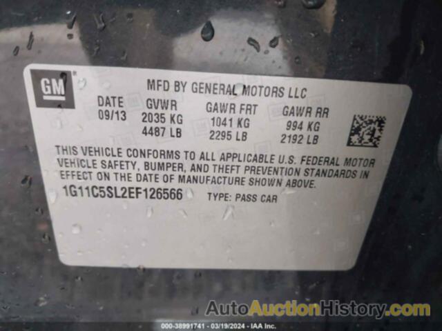 CHEVROLET MALIBU 1LT, 1G11C5SL2EF126566