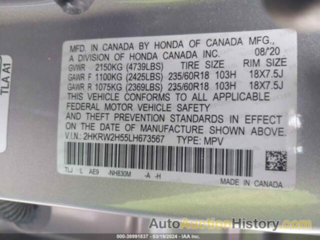 HONDA CR-V AWD EX, 2HKRW2H55LH673567
