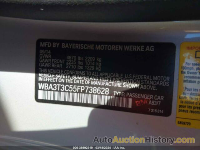 BMW 435I, WBA3T3C55FP738628