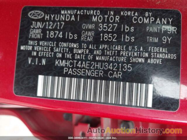 HYUNDAI ACCENT VALUE EDITION, KMHCT4AE2HU342135