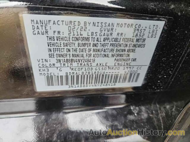 NISSAN SENTRA S, 3N1AB8BV4NY248418