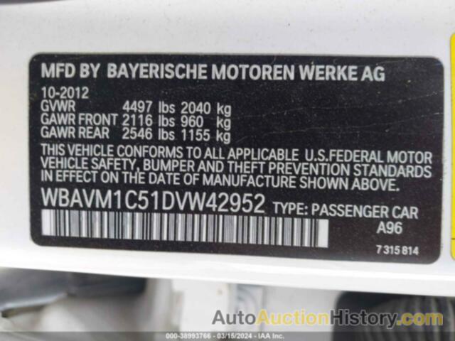 BMW X1 SDRIVE28I, WBAVM1C51DVW42952