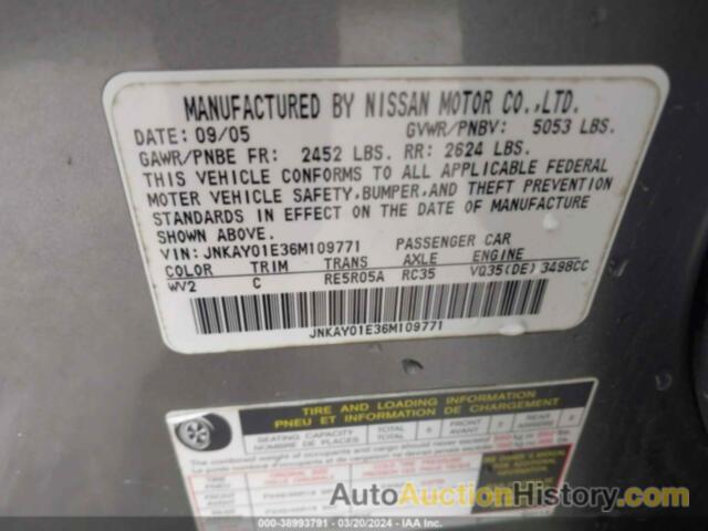 INFINITI M35, JNKAY01E36M109771