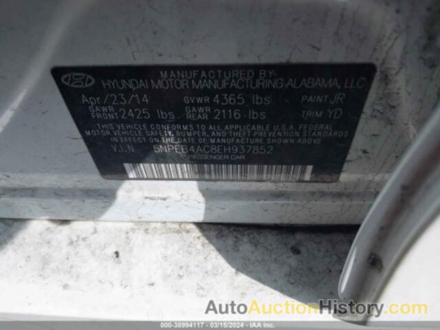 HYUNDAI SONATA GLS, 5NPEB4AC8EH937852