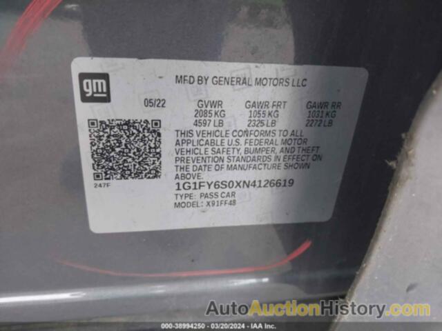 CHEVROLET BOLT EUV FWD LT, 1G1FY6S0XN4126619