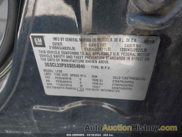 SATURN VUE 4-CYL XE, 3GSCL33PX8S654849