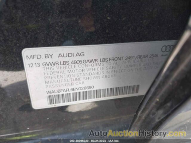 AUDI A4 2.0T PREMIUM, WAUBFAFL6EN026690