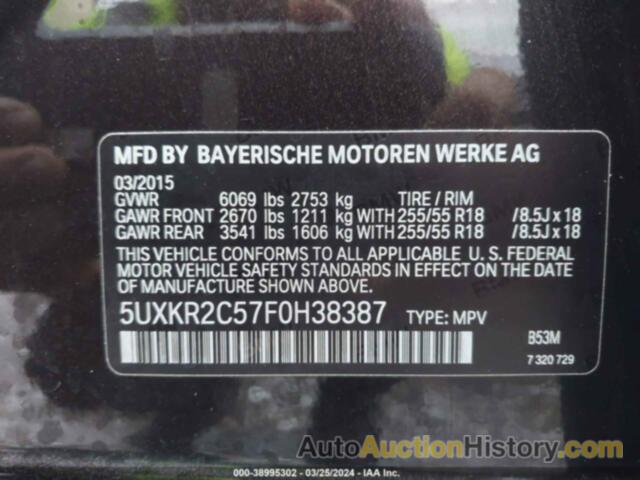 BMW X5 SDRIVE35I, 5UXKR2C57F0H38387