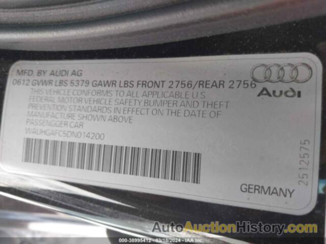 AUDI A6 3.0T PREMIUM, WAUHGAFC5DN014200