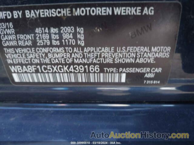 BMW 328D XDRIVE, WBA8F1C5XGK439166