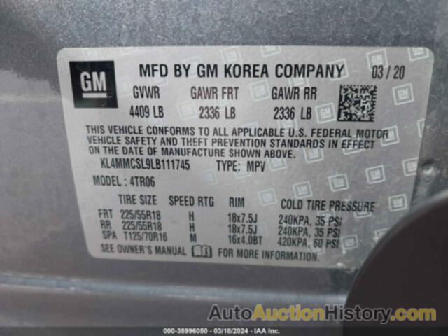 BUICK ENCORE GX AWD PREFERRED, KL4MMCSL9LB111745