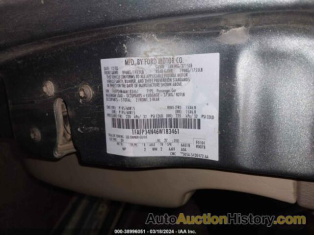 FORD FOCUS ZX4, 1FAFP34N46W183461