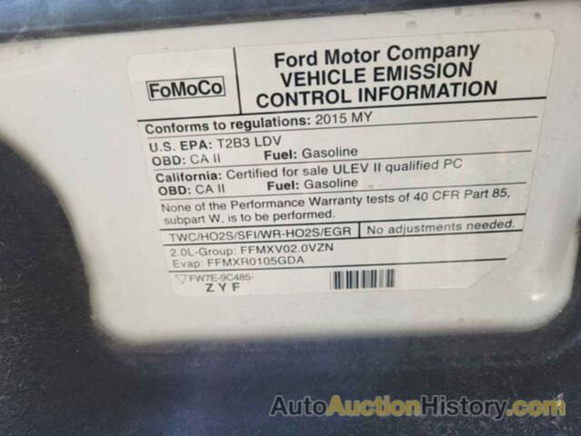 FORD FUSION S HYBRID, 3FA6P0UU1FR249540