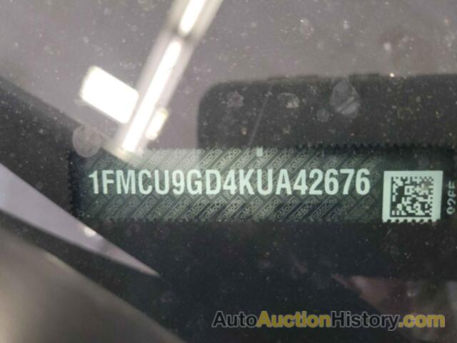 FORD ESCAPE SE, 1FMCU9GD4KUA42676