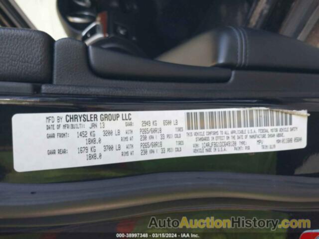 JEEP GRAND CHEROKEE LIMITED, 1C4RJFBG1DC649120