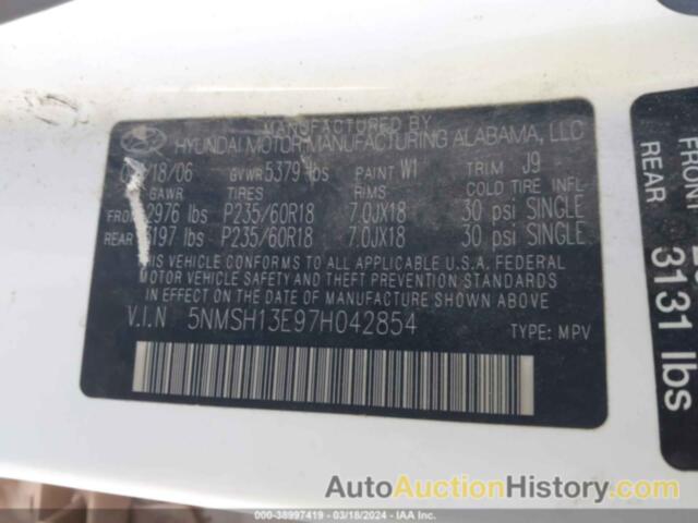 HYUNDAI SANTA FE LIMITED/SE, 5NMSH13E97H042854