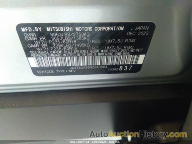 MITSUBISHI OUTLANDER PHEV ES S-AWC, JA4T5UA99RZ040664