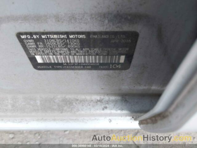 MITSUBISHI MIRAGE G4 ES, ML32F3FJ2HH004608