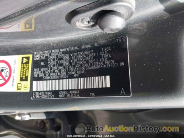 TOYOTA HIGHLANDER BASE V6, 5TDBK3EH0DS195524