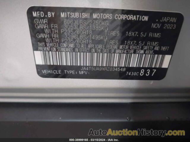 MITSUBISHI OUTLANDER PHEV ES S-AWC, JA4T5UA9XRZ034548