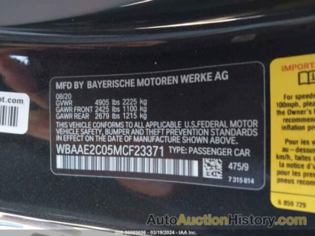 BMW 840I, WBAAE2C05MCF23371