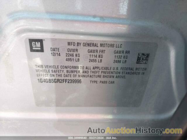 BUICK LACROSSE LEATHER, 1G4GB5GR2FF239996