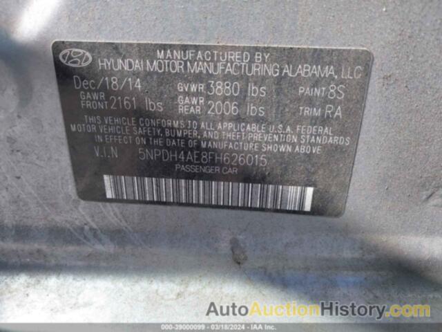 HYUNDAI ELANTRA SE, 5NPDH4AE8FH626015