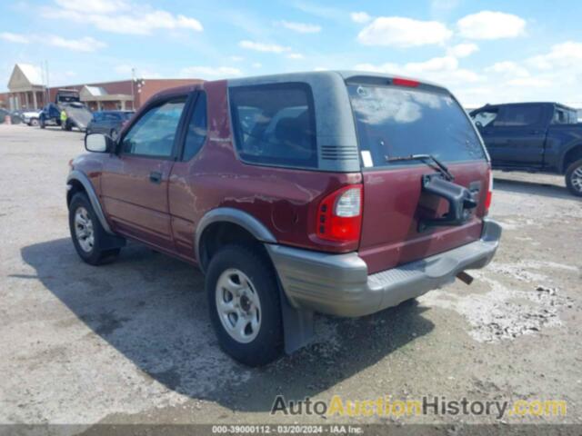 ISUZU RODEO SPORT S 2.2L HARD TOP/S 2.2L SOFT TOP, 4S2CK57D424313906