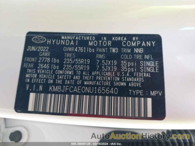 HYUNDAI TUCSON XRT, KM8JFCAE0NU165640