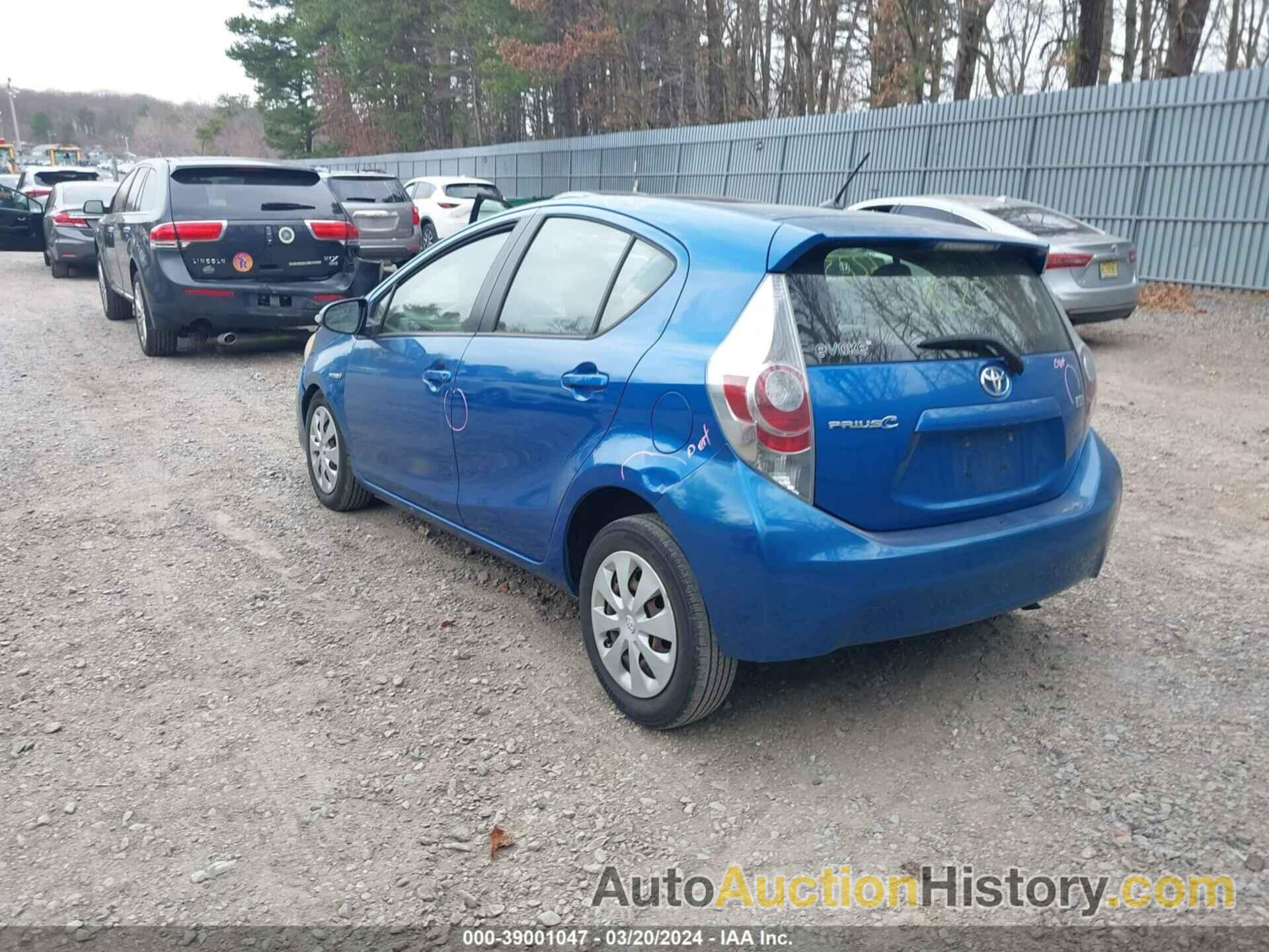 TOYOTA PRIUS C TWO, JTDKDTB3XC1006960