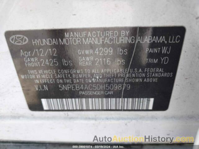 HYUNDAI SONATA GLS, 5NPEB4AC5DH509879