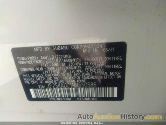 SUBARU FORESTER, JF2SKADC1MH550586