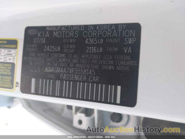 KIA OPTIMA LX, 000KNAGM4A7XF5558