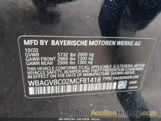 BMW M850I GTAN COUPE XDRIVE, WBAGV8C02MCF81418
