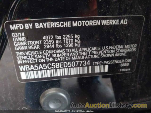 BMW 528I, WBA5A5C58ED507734