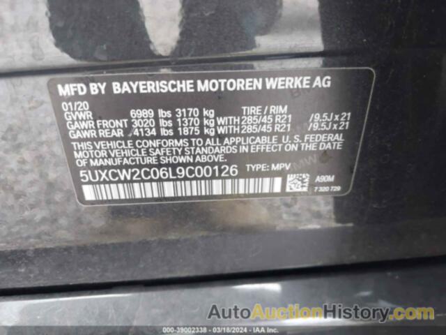BMW X7 XDRIVE40I, 5UXCW2C06L9C00126