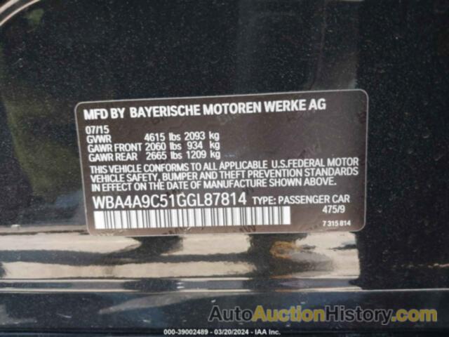 BMW 428I GRAN COUPE, WBA4A9C51GGL87814
