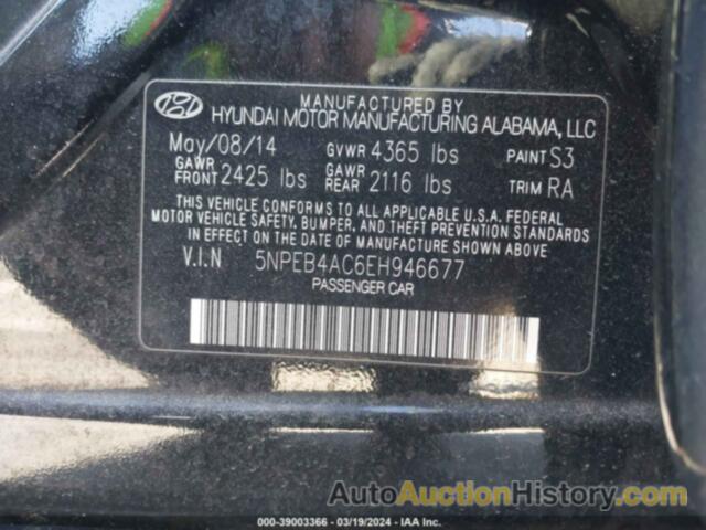 HYUNDAI SONATA GLS, 5NPEB4AC6EH946677