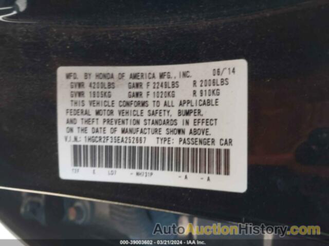 HONDA ACCORD LX, 1HGCR2F35EA252667