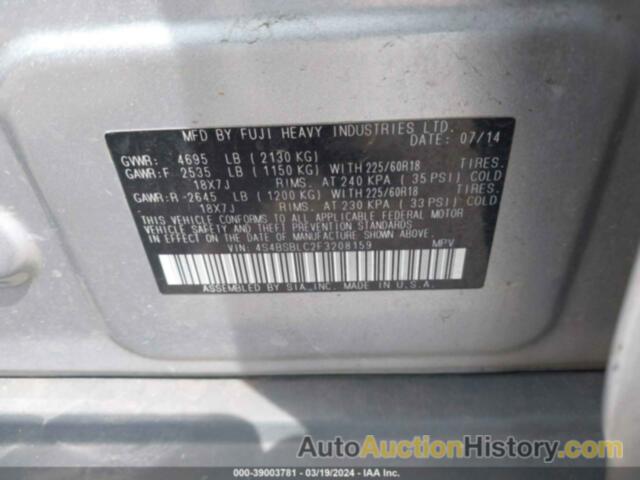 SUBARU OUTBACK 2.5I LIMITED, 4S4BSBLC2F3208159