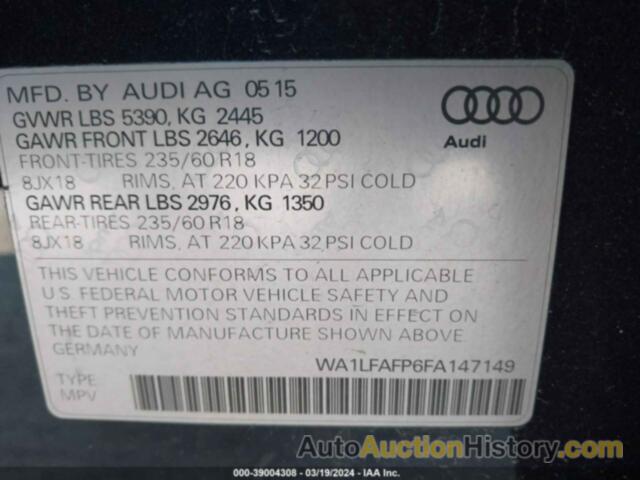 AUDI Q5 PREMIUM PLUS, WA1LFAFP6FA147149