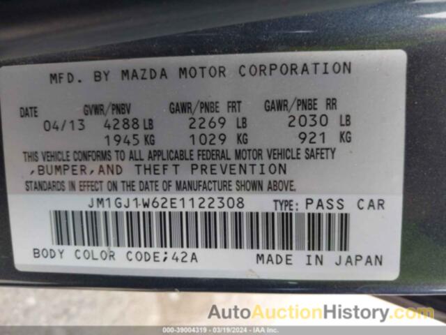 MAZDA MAZDA6 I GRAND TOURING, JM1GJ1W62E1122308