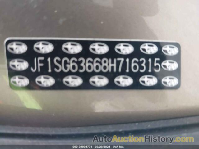 SUBARU FORESTER 2.5X, JF1SG63668H716315