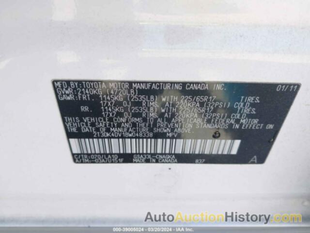 TOYOTA RAV4 LIMITED V6, 2T3DK4DV1BW048338