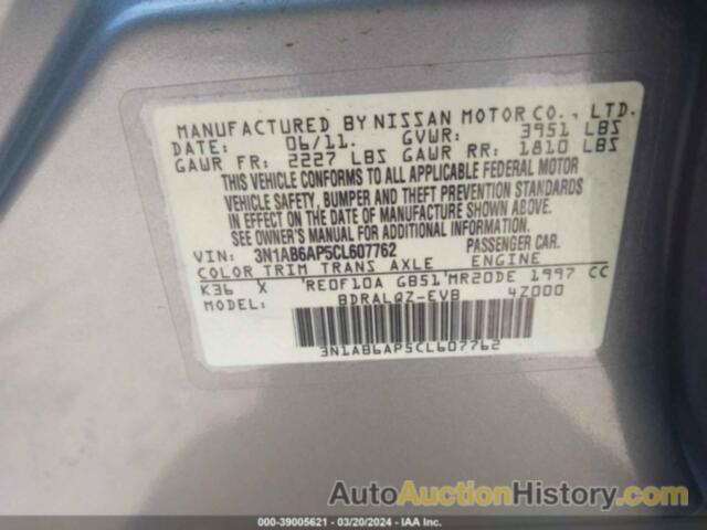 NISSAN SENTRA 2.0, 3N1AB6AP5CL607762